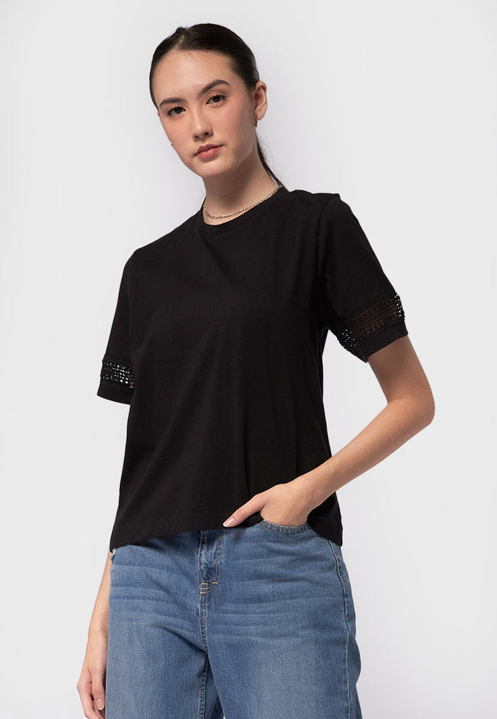 Short Sleeve T-Shirt with Trim Details