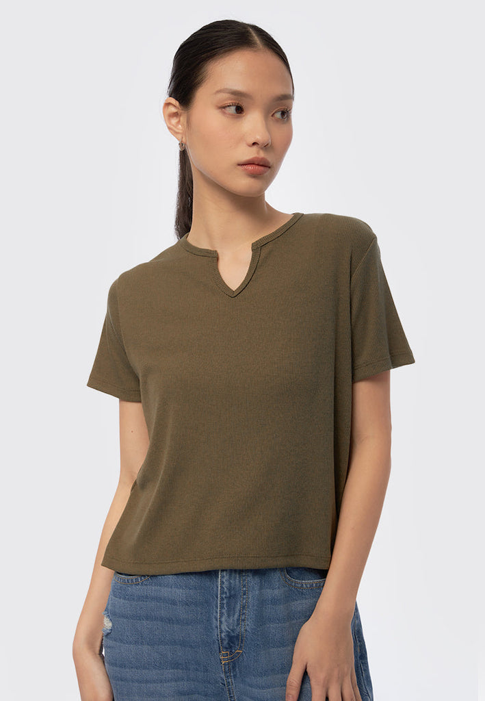 V-Neck Short Sleeve Top