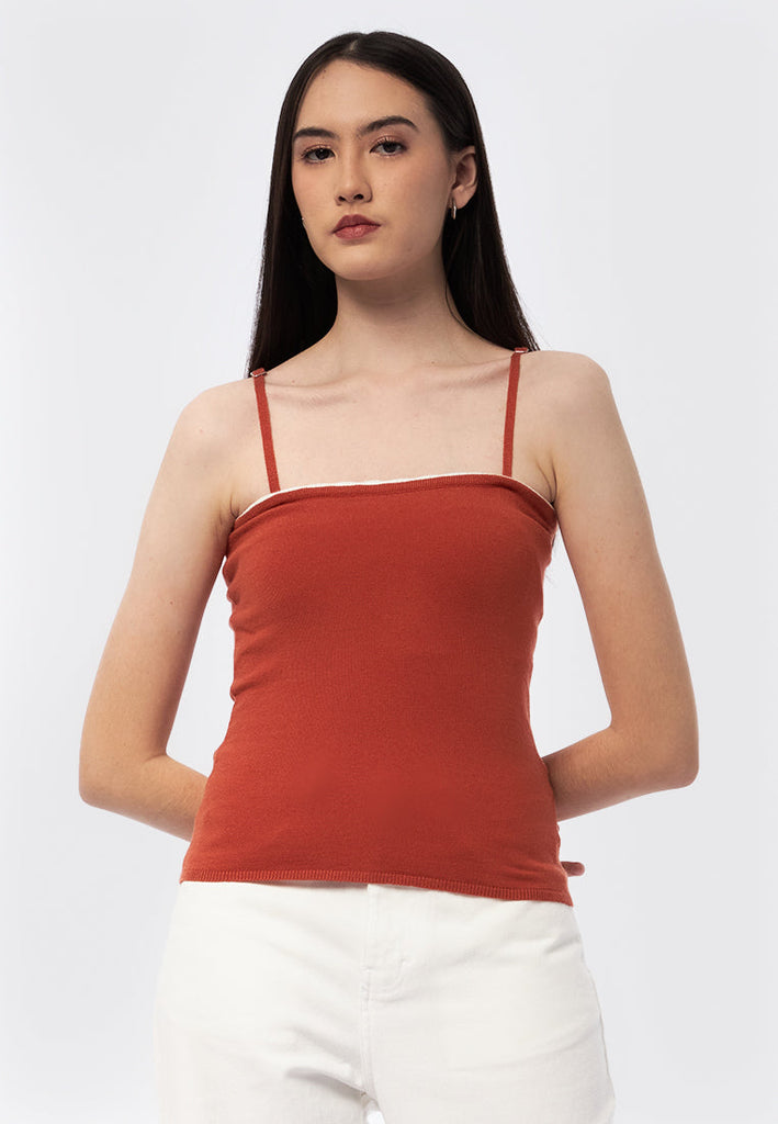 Soft Touch Tank Top with Contrast Details