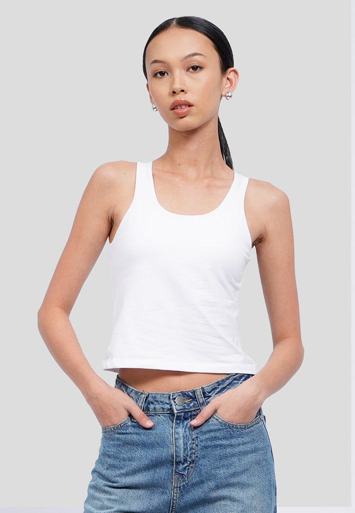 Fitted Tank Top with Bra Pads