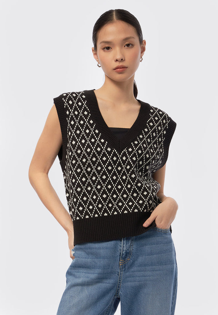 Printed Knit Vest