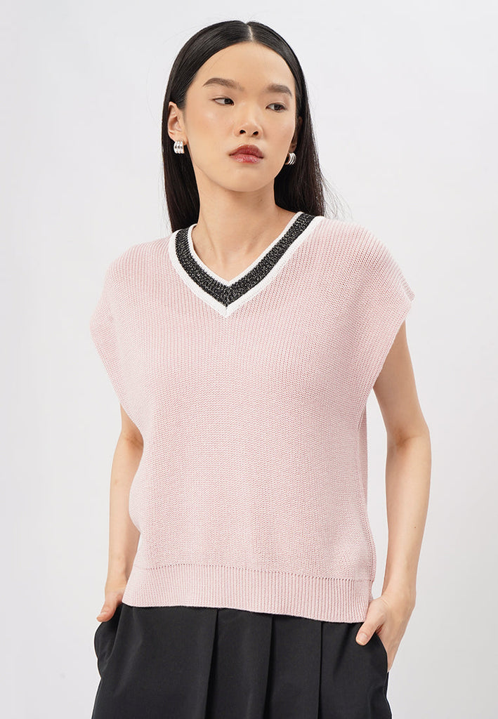 V-Neck Knit Vest