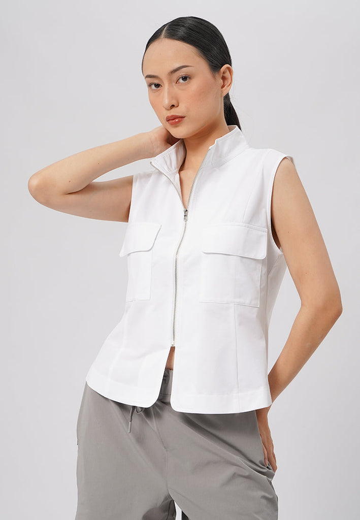 Regular Fit Vest with Zipper