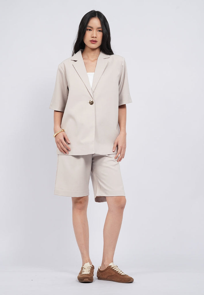 Oversized Short Sleeve Blazer