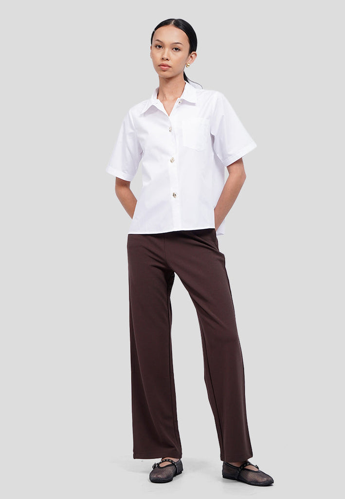 Textured Straight Fit Knit Pants