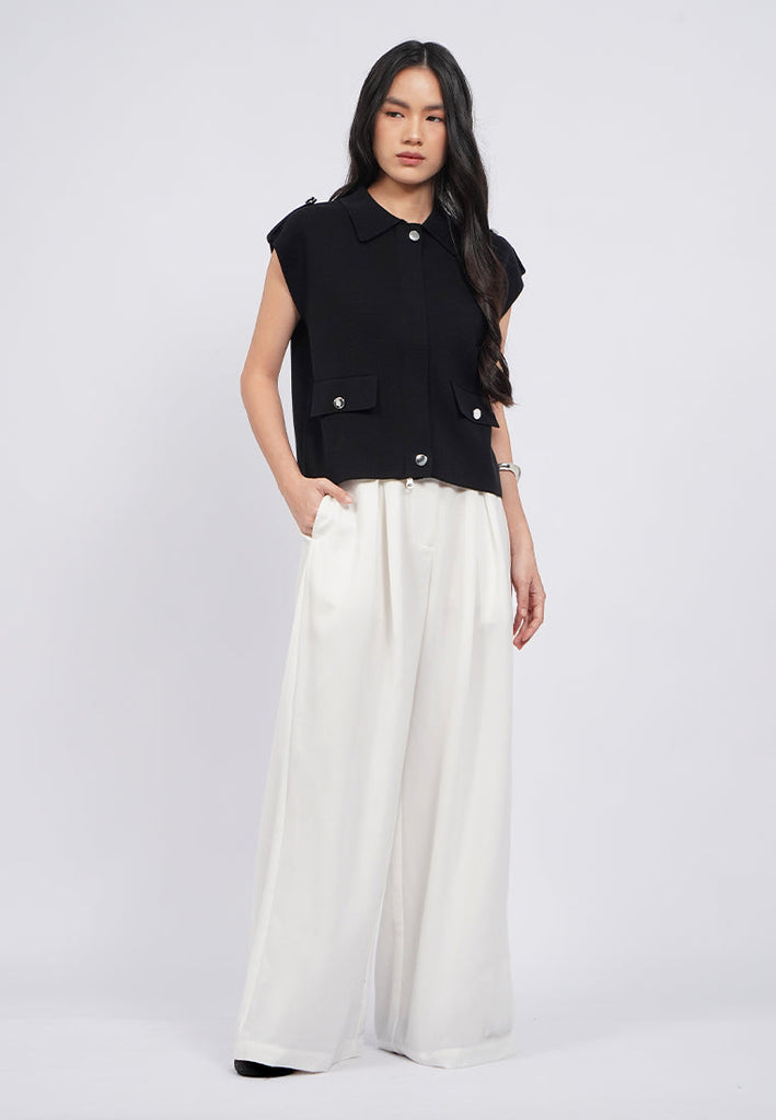 High Waist Pleated Wide Pants