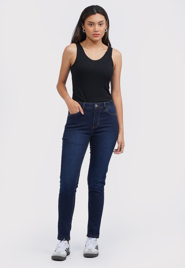Skinny Straight Ankle Denim Dark Blue – EXECUTIVE