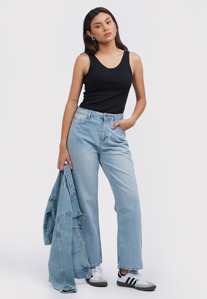 Straight Denim Pants