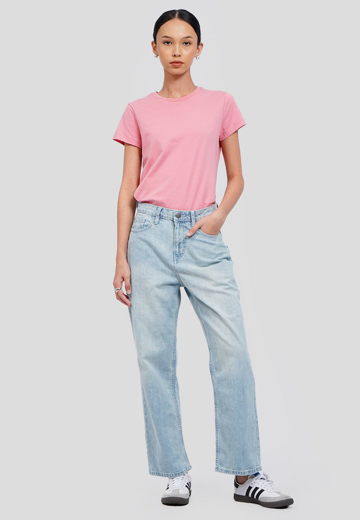 Straight Denim Jeans Light Blue