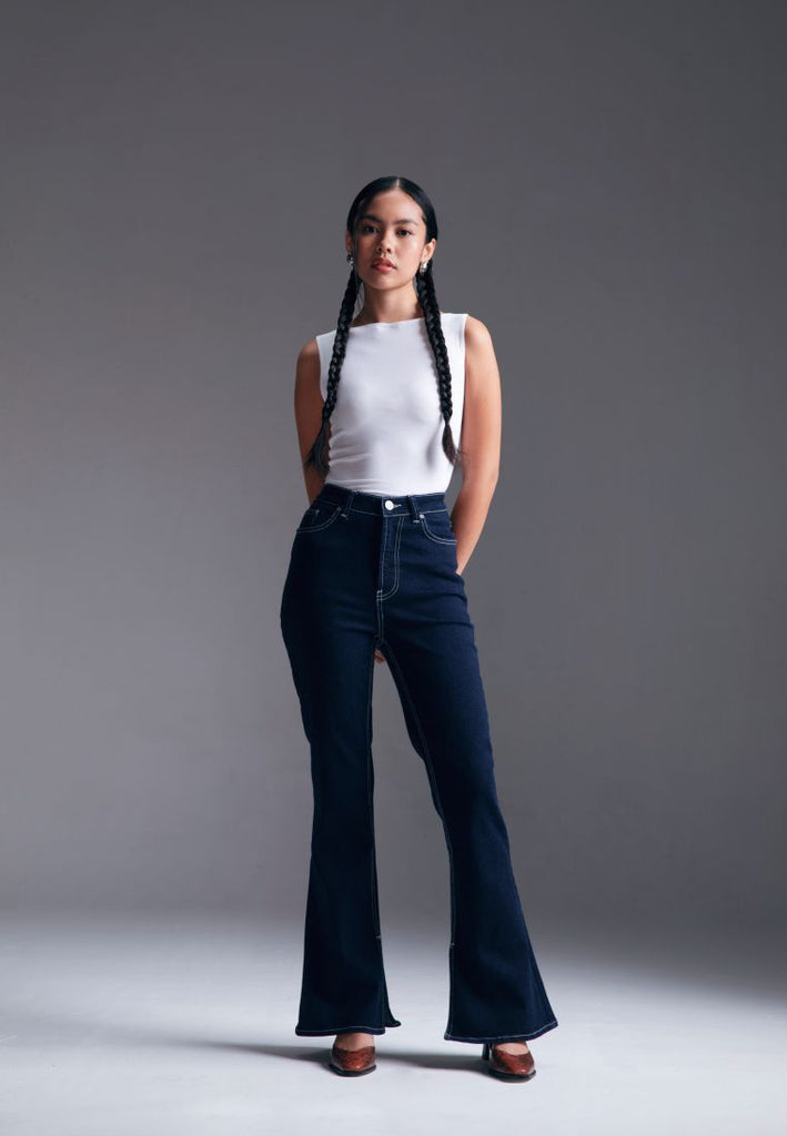 Bootcut Flare Denim Dark Blue