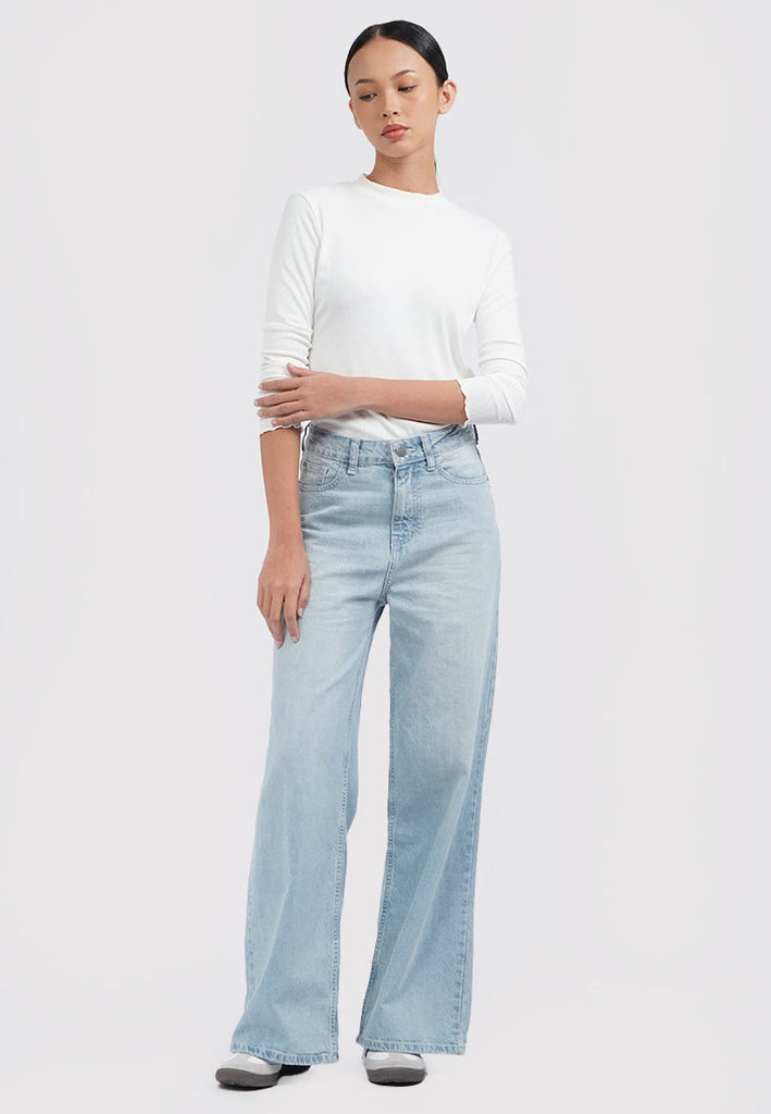 Wide Leg Denim Pants