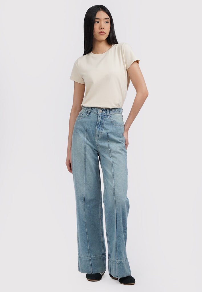 Wide Leg Denim Pants