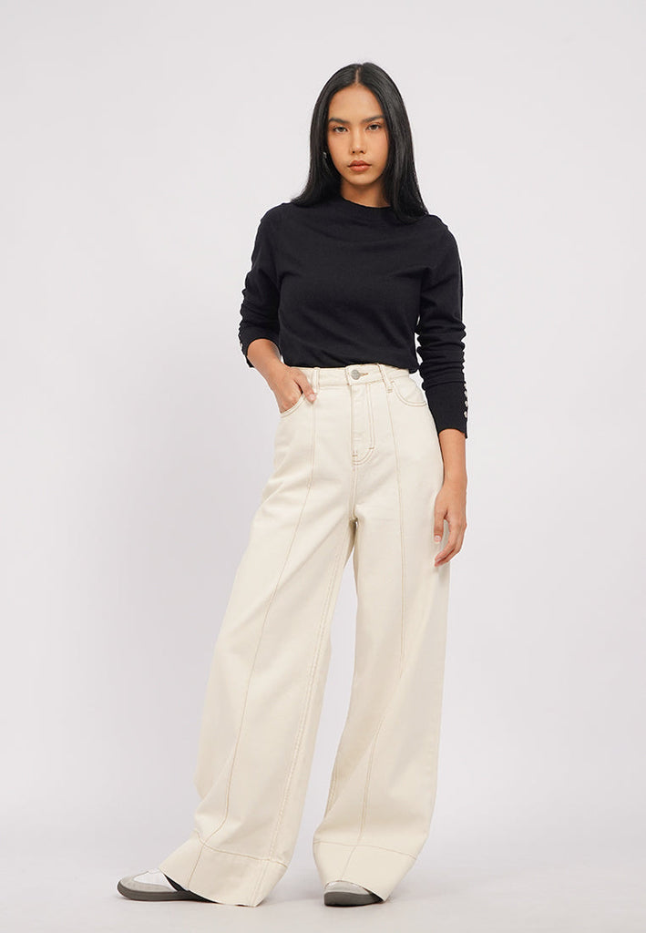 Wide Leg Denim Pants