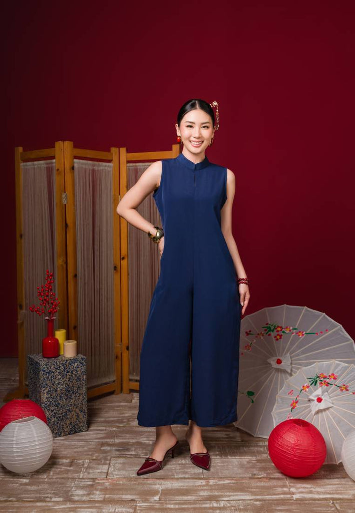 Sleeveless Cheongsam Jumpsuit