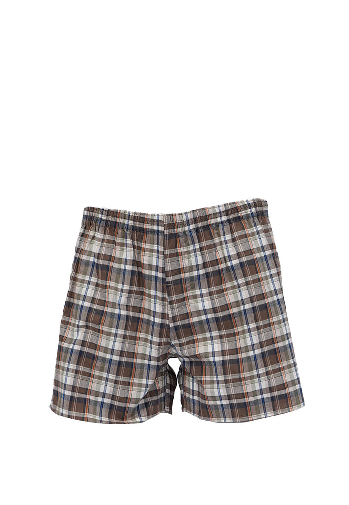 Checked Boxer Brown