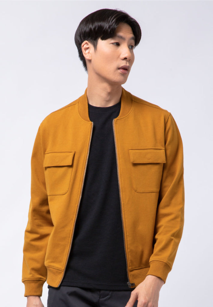 Bomber Jacket with Double Flap Pocket