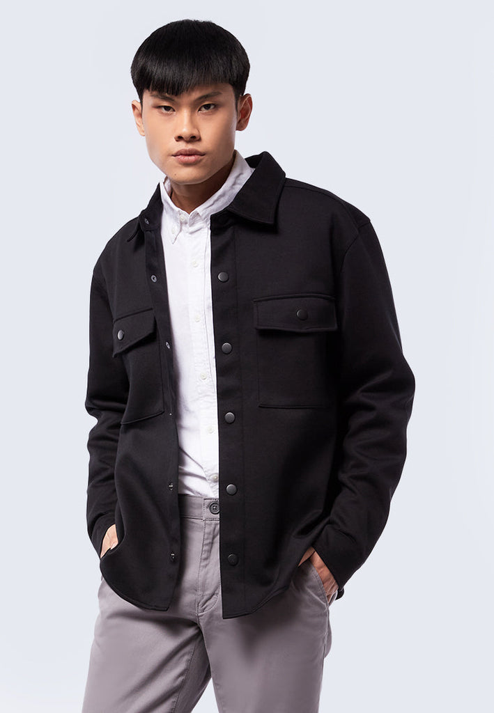 Loose Jacket with Snap Button