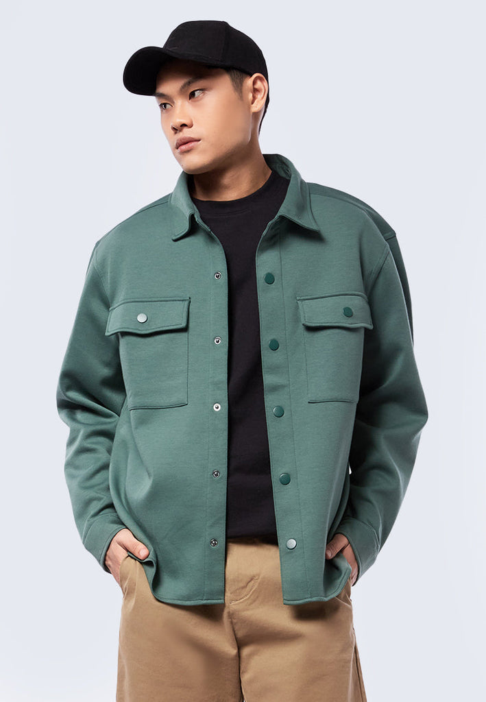 Loose Jacket with Snap Button