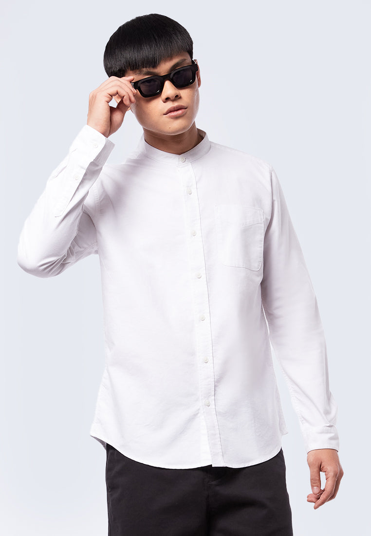 Mandarin Collar Long Sleeve Shirt – EXECUTIVE