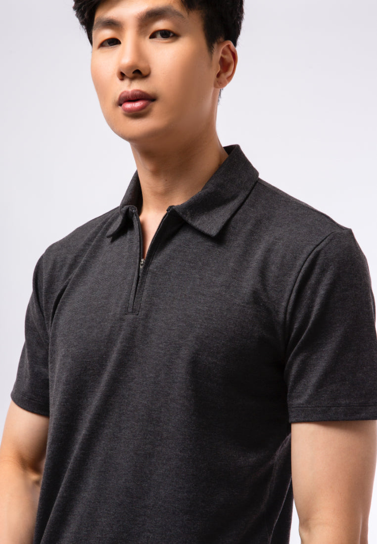 Polo Shirt With Zipper Details EXECUTIVE