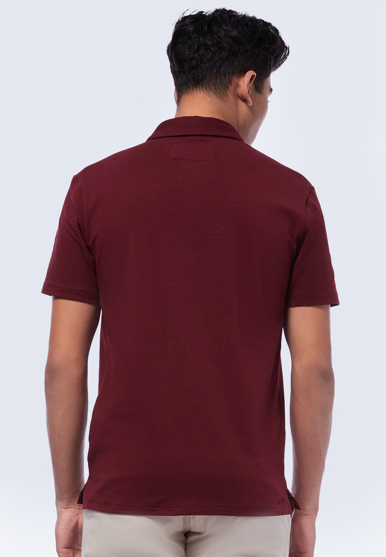 Polo shirt 2024 merah maroon