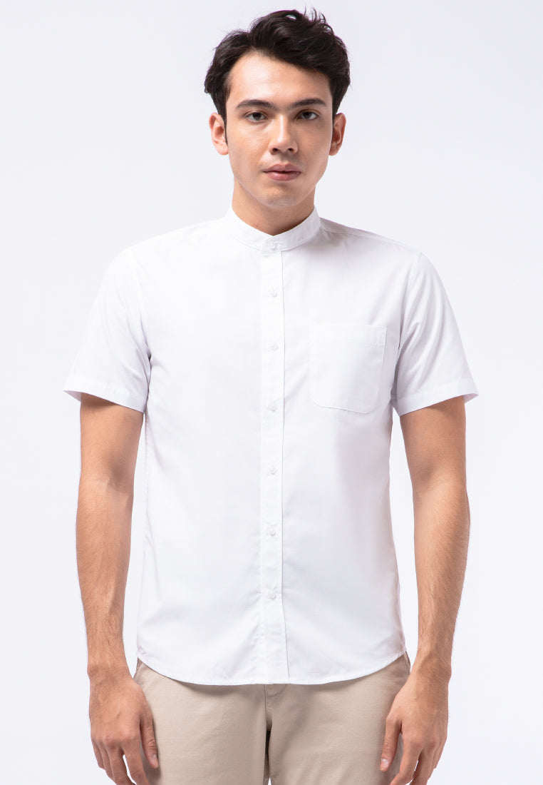 Stand Up Collar Short Sleeve Shirt – EXECUTIVE