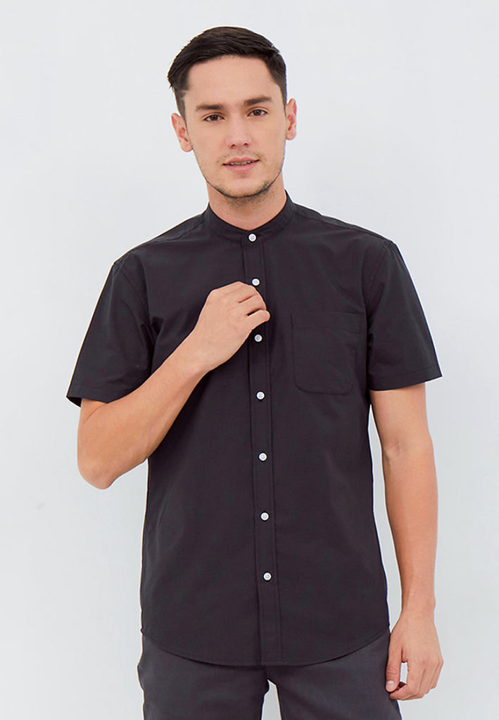 Slim Fit Stand Up Collar Shirt
