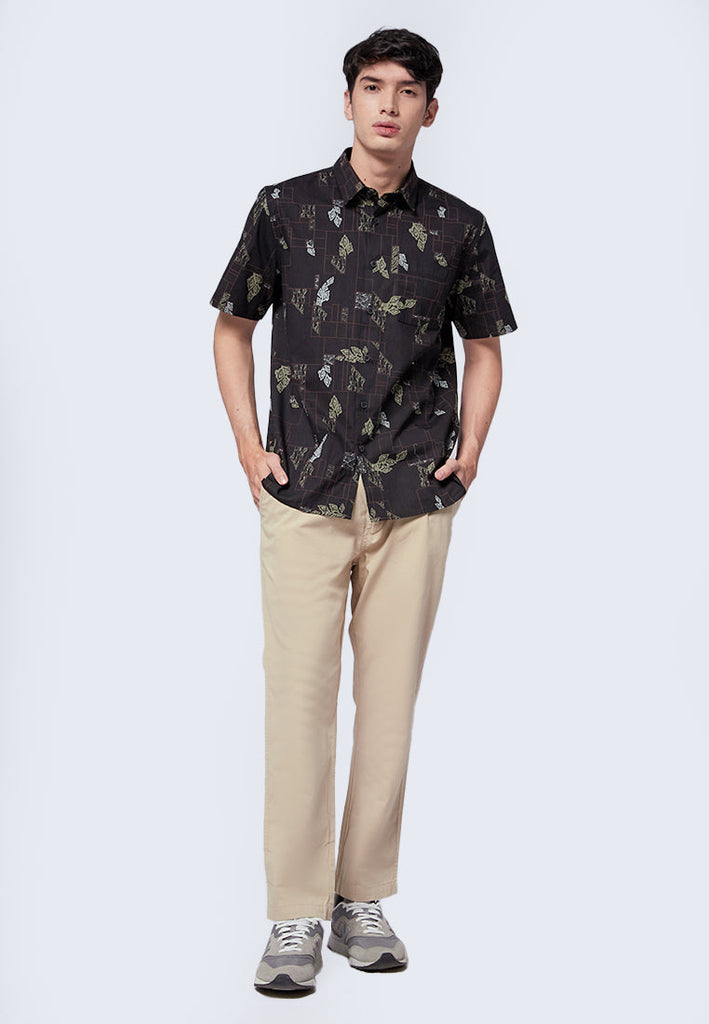 Regular Fit Short Sleeve Batik Shirt