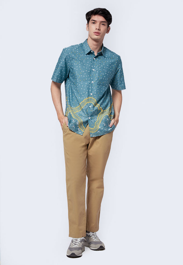 Regular Fit Short Sleeve Batik Shirt
