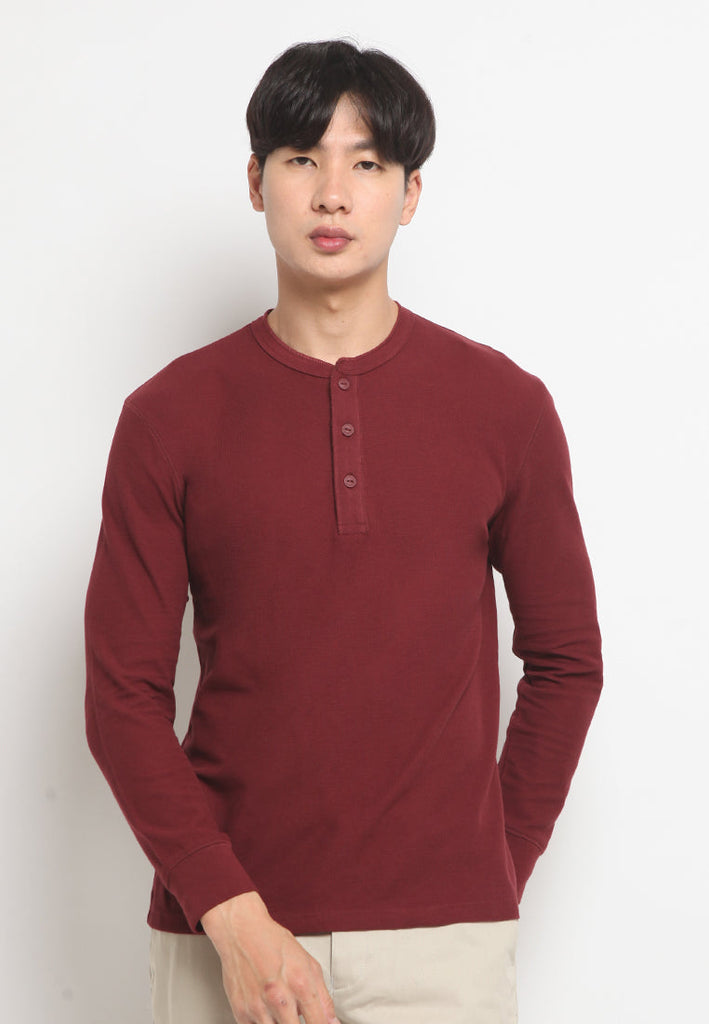 Long Sleeve Henley T-shirt