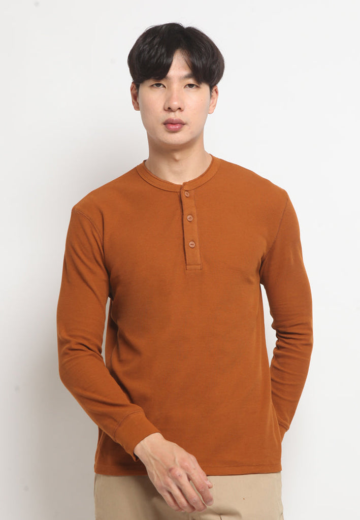 Long Sleeve Henley T-shirt