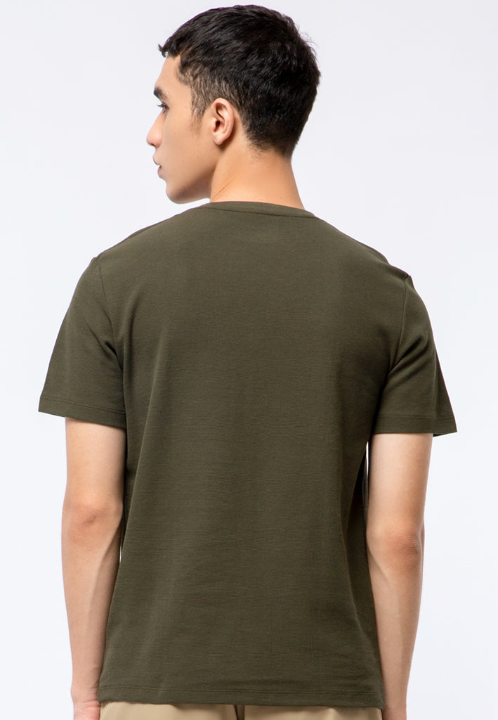 Short Sleeve T-shirt with Pointed Pocket