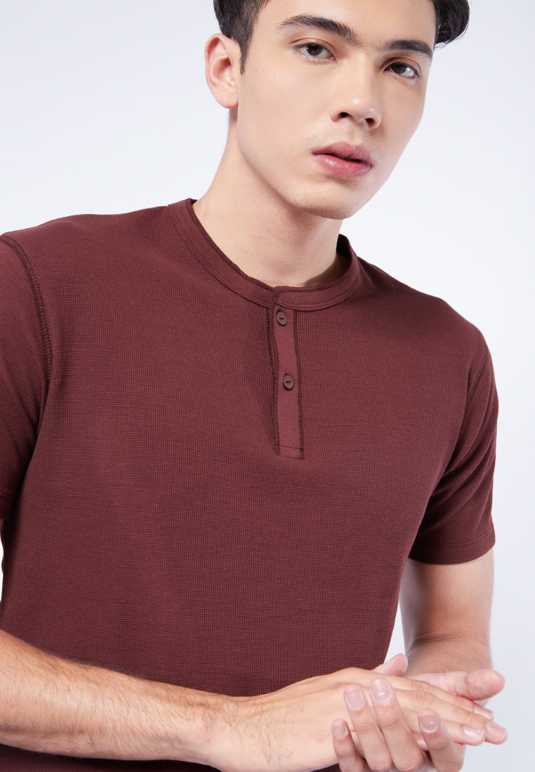 Short Sleeve Henley T-Shirt – EXECUTIVE