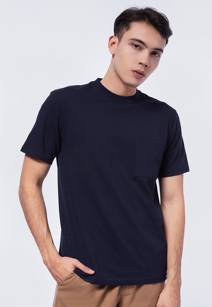 Short Sleeve Slub T-Shirt with Pocket