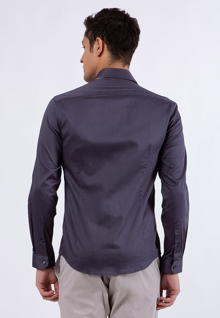 Basic Long Sleeves Shirt - Ash Grey