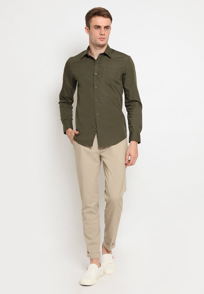 Pointed Pocket Long Sleeve Shirt