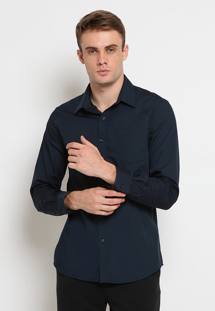 Regular Fit Long Sleeve Shirt Navy