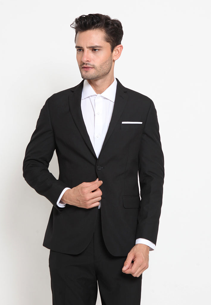 Slim Fit Suit Black