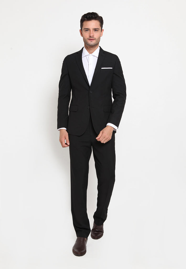 Slim Fit Suit Black