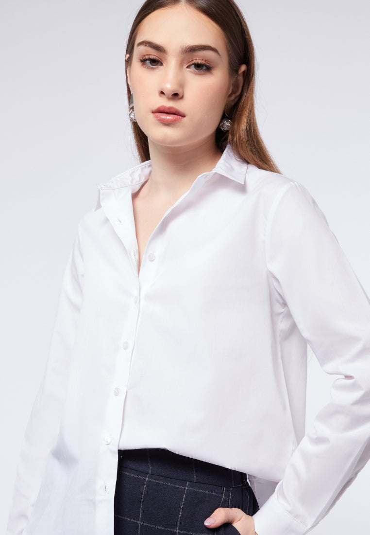 Basic Long Sleeve Shirt White - Main Image