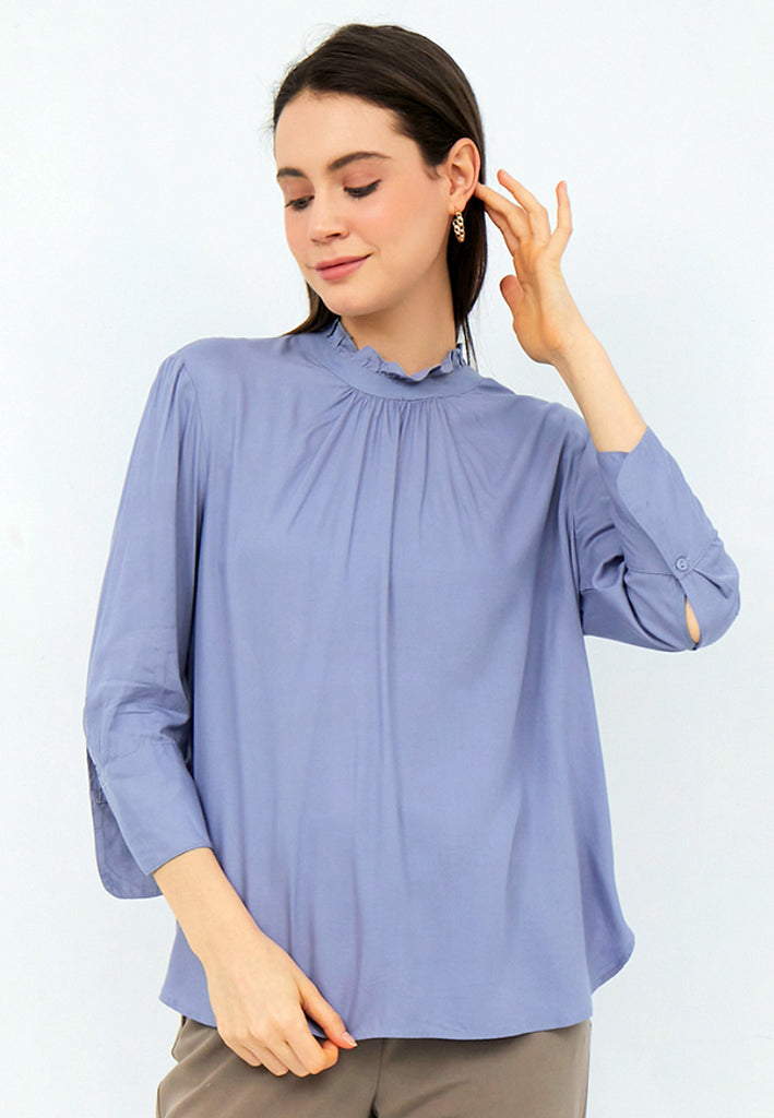 Long Sleeve Blouse with Tied Back Details