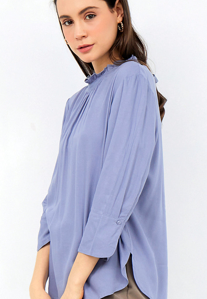 Long Sleeve Blouse with Tied Back Details