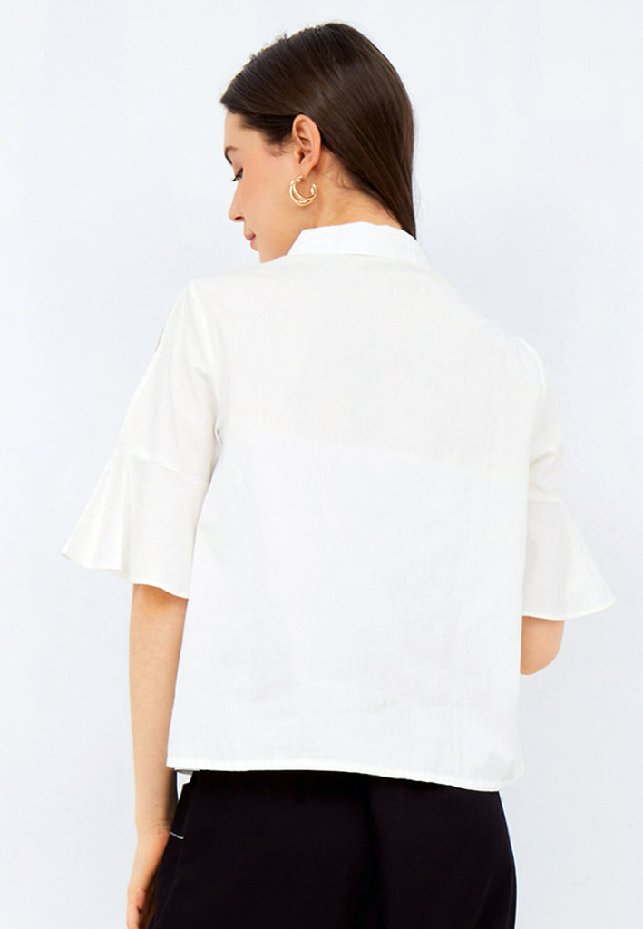 3/4 Sleeves Blouse with Slit Details