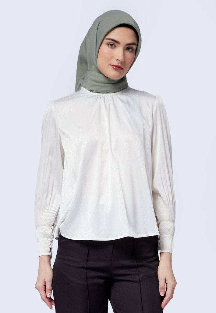 Ruched Long Sleeve Blouse