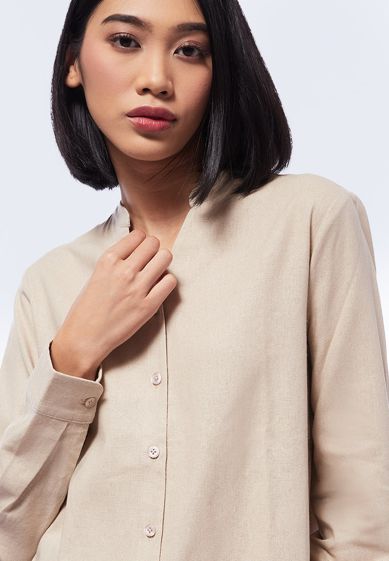 V Neck Mandarin Collar Blouse EXECUTIVE v-neck-mandarin-collar-blouse-executive