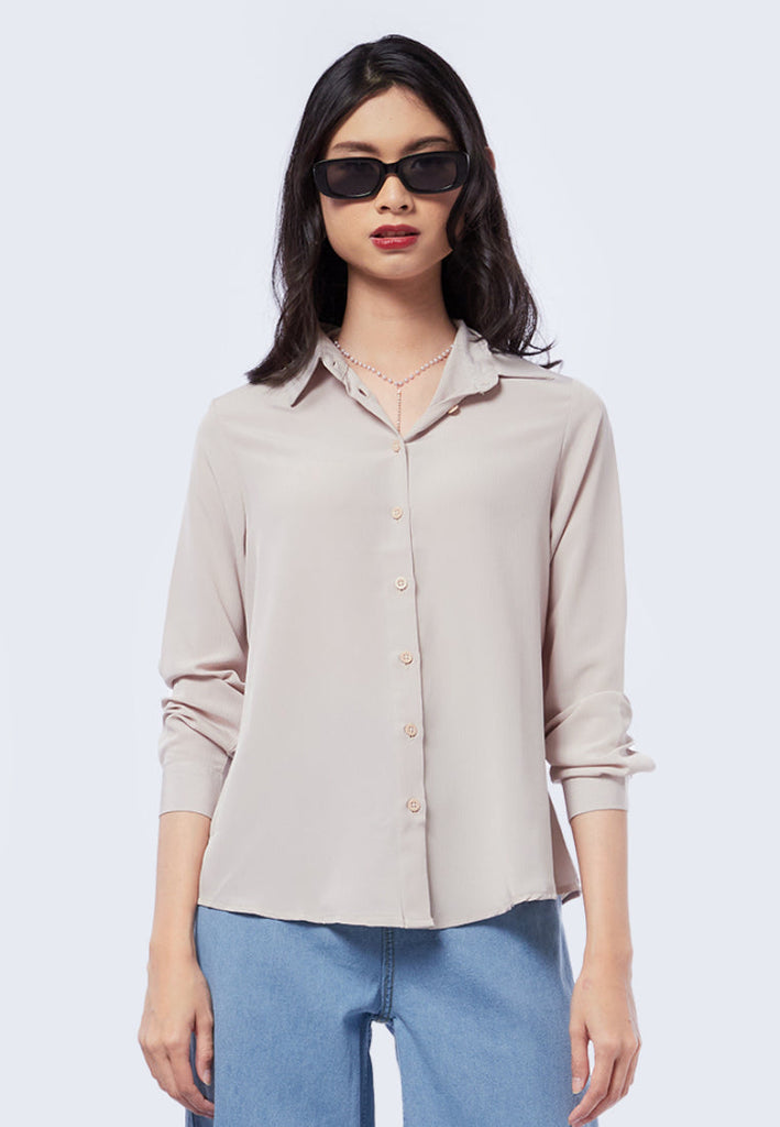 Long Sleeve Crinkle Shirt