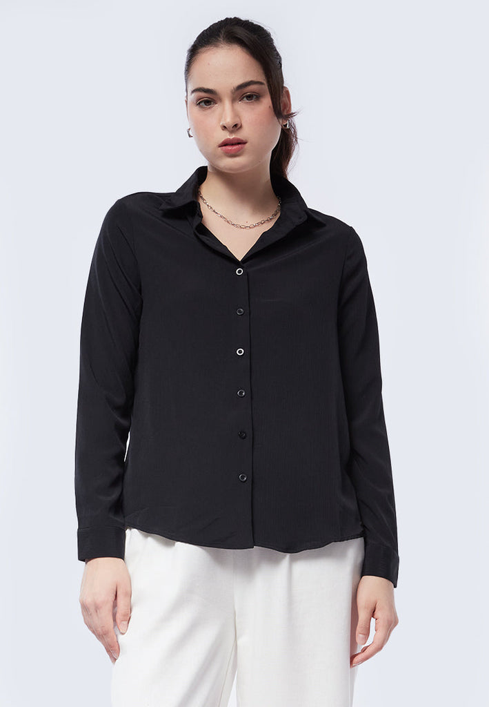 Long Sleeve Crinkle Shirt