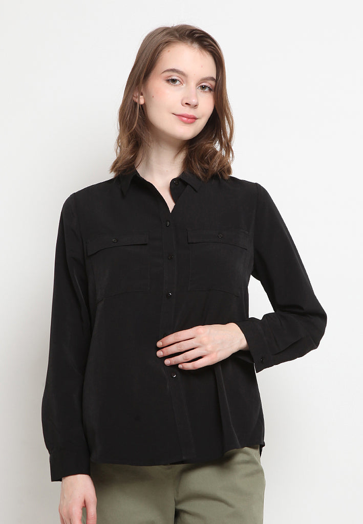 Long Sleeve Shirt With Front Pocket