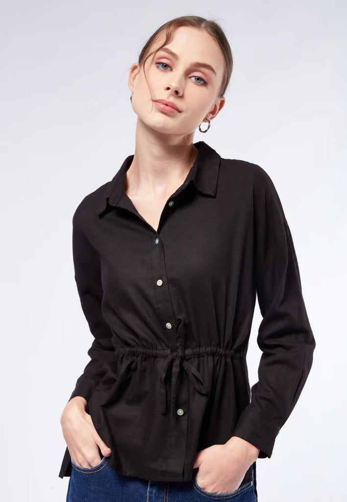 Blouse With Drawstring Details