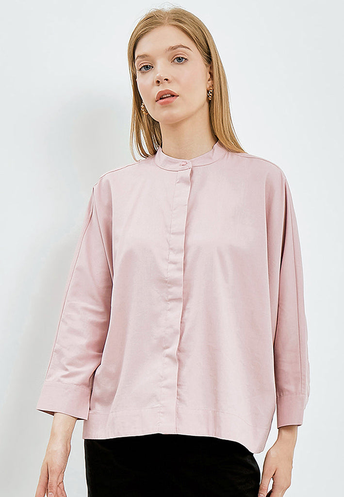 Long Sleeve Panelled Blouse